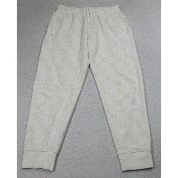 Nike Other - Nike Pants Mens Medium White Fleece Joggers Sweatpants‎ Monogram FZ2231-133